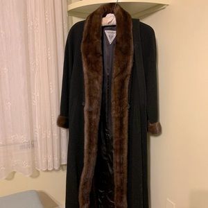 Black mink and cashmere Marvin Richards winter coat.